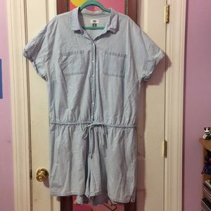 Light-washed Denim Romper